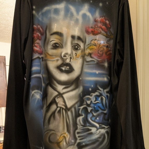 Custom airbrushed praise dance robe - Picture 2 of 4